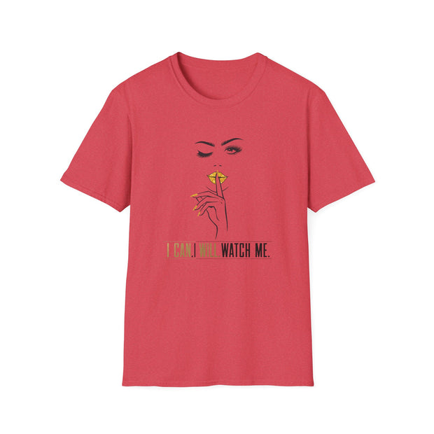 Serene Bombshell Chic Statement T-Shirt - "I can. I will. Watch Me" Graphic Tee