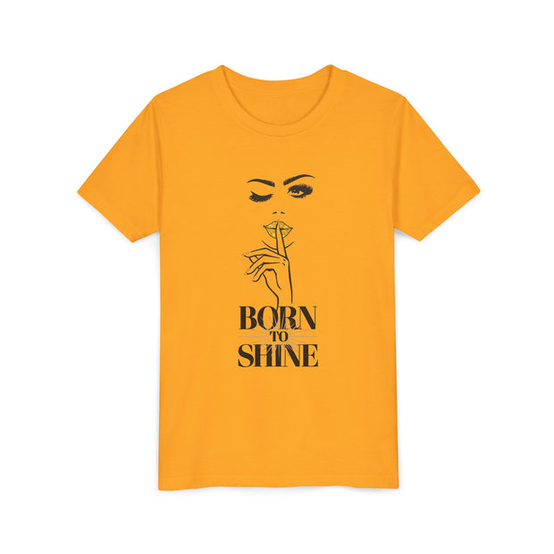 Born to Shine Youth Tee, Stylish Graphic Young Adult Shirt