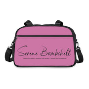 Serene Bombshell Pink Stylish Fitness Handbag with Chic Lip Design