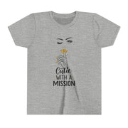 Cutie with a Mission Youth Tee, Stylish Graphic Young Adult Shirt