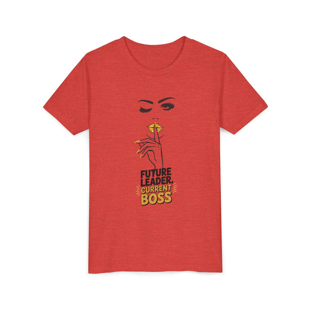 Future Leader, Current Boss Youth Tee, Stylish Graphic Young Adult Shirt