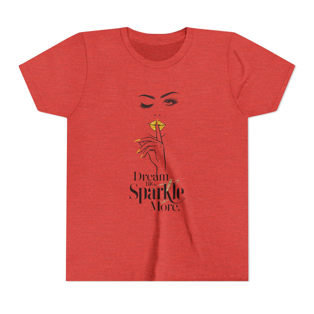 Dream Big, Sparkle More Youth Tee, Stylish Graphic Young Adult Shirt