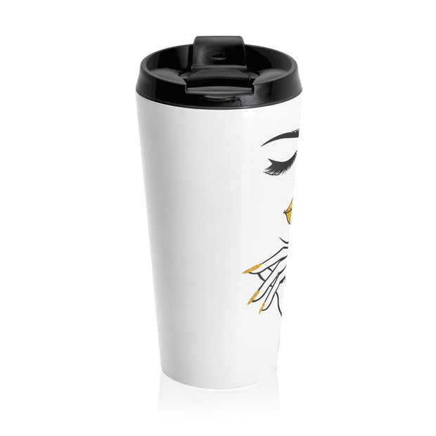 Serene Bombshell Chic Stainless Steel Travel Mug with Elegant Design