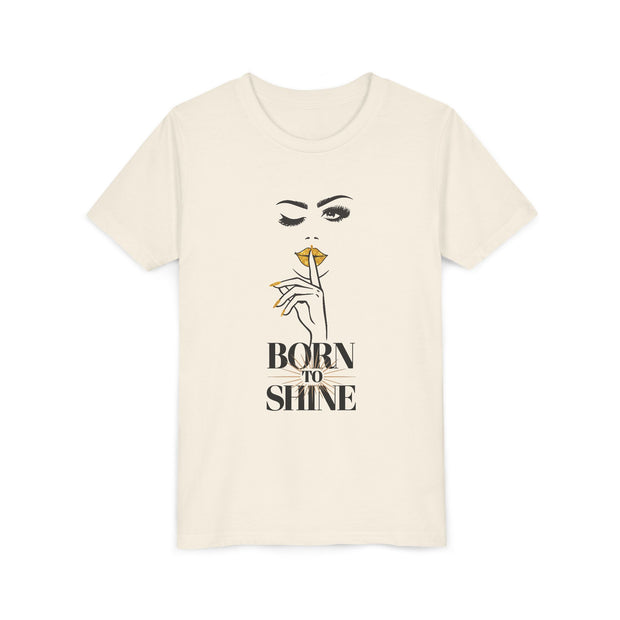 Born to Shine Youth Tee, Stylish Graphic Young Adult Shirt