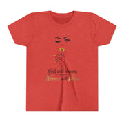 Girls with Dreams Youth Tee, Stylish Graphic Young Adult Shirt