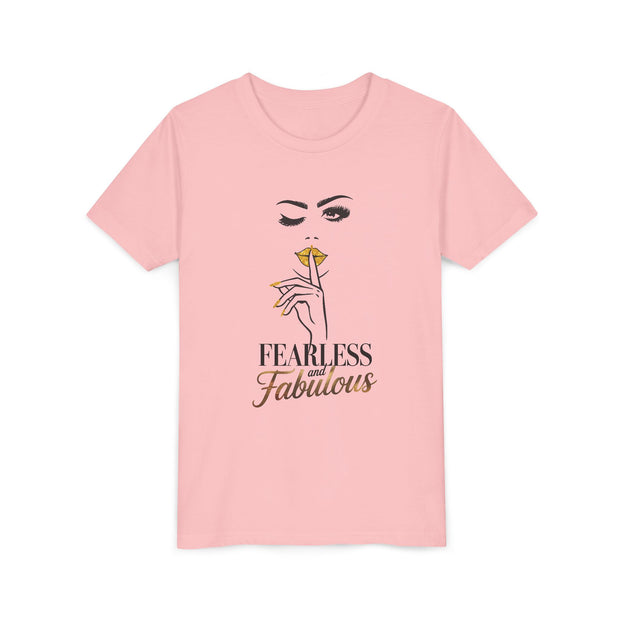 Fearless and Fabulous Youth Tee, Stylish Graphic Young Adult Shirt