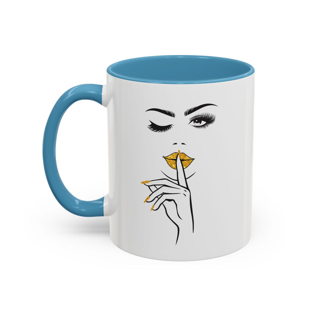 Serene Bombshell Stylish Black-Handled Coffee Mug - Perfect for Morning Brew