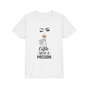 Cutie with a Mission Youth Tee, Stylish Graphic Young Adult Shirt
